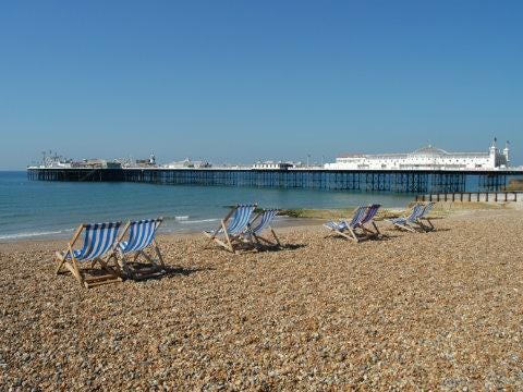 Deckchairs on Brighton Beach