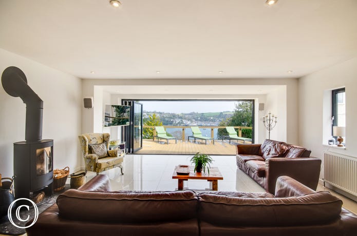 Living Area with views to the estuary